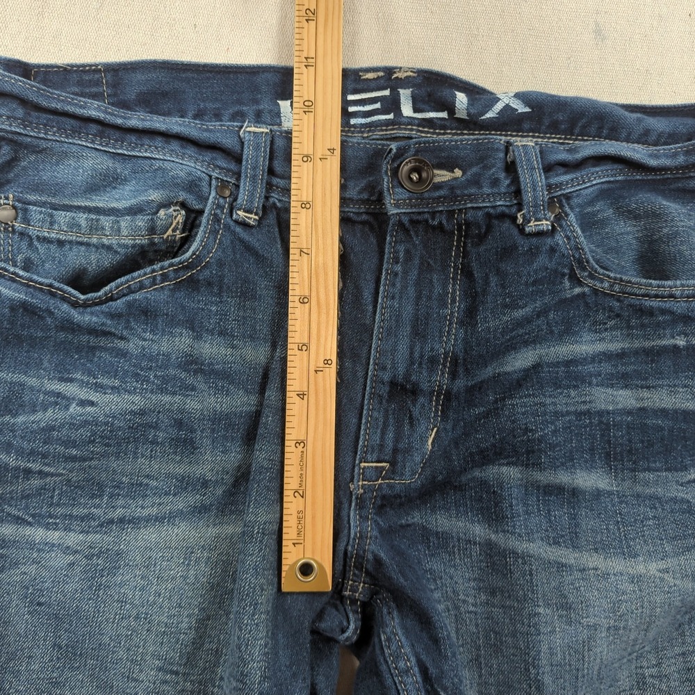 Helix Jeans Mens 34x32 Blue Slim Boot Cut Western Cowboy Faded - Picture 8 of 14